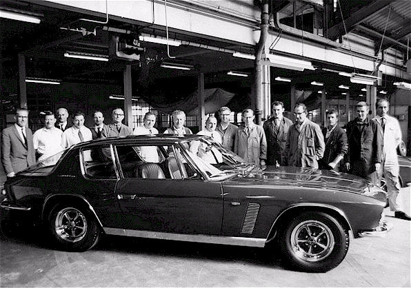 The very first Jensen Interceptor MK I finished at the factory 